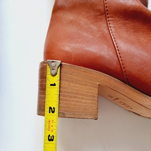 Chanel Brown Black Leather Boots Size 36.5 - Picture 6 of 16